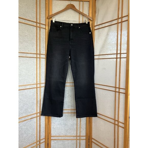 NWT Everlane Women's Black Kick Flare Denim Jeans Pant Organic Cotton MSRP $128 - Picture 5 of 15